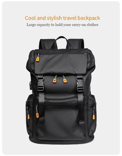 Herren-Rucksack, 17,3-Zoll-Oxford, großes Fassungsvermögen, hochwertiger, modischer Business-Laptop-Rucksack, wasserdicht, verschleißfest, Freizeit-Reiserucksack