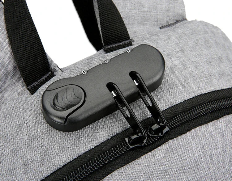 2024 Rucksack, Diebstahlschutz, Passwortsperre, Oxford, für Herren und Damen, Unisex, Business, Laptop, Computer, Reisen, Freizeit, Mode, tragbar