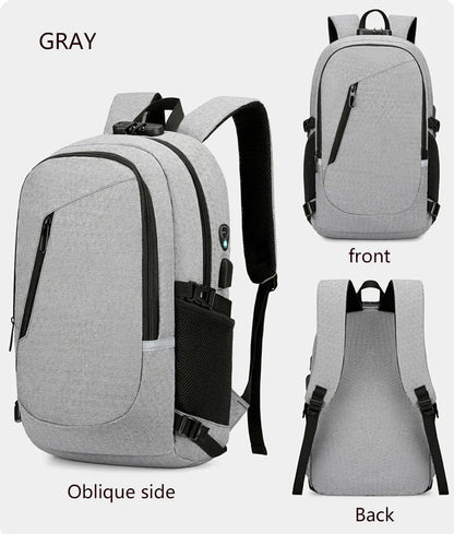 2024 Rucksack, Diebstahlschutz, Passwortsperre, Oxford, für Herren und Damen, Unisex, Business, Laptop, Computer, Reisen, Freizeit, Mode, tragbar