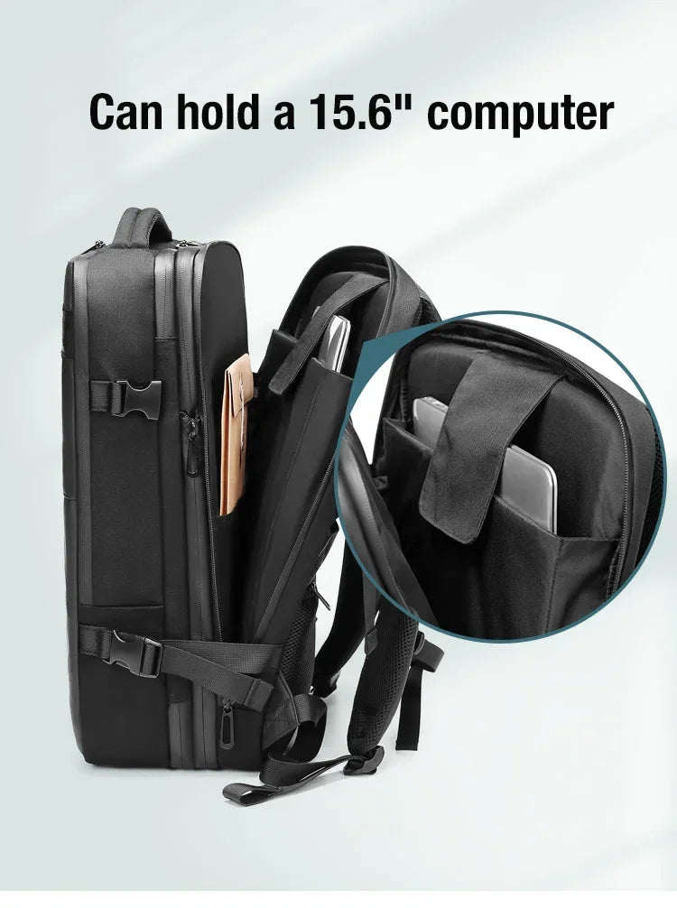 Reise Männer erweitert Laptop Rucksack Vakuum Kompression Wander rucksack USB-Aufladung Geschäft große Kapazität Rucksack für Pumpen