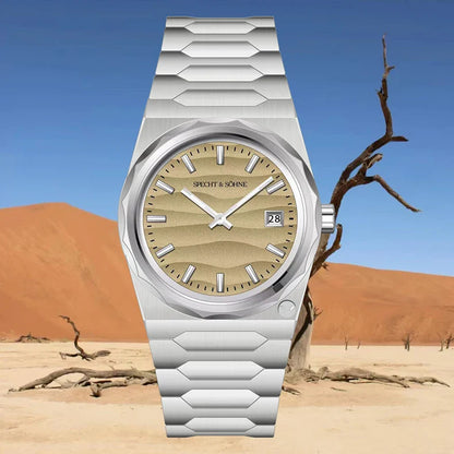 2025 Neuheiten Specht & Söhne 222 Gold Uhren Für Männer Super Slim Stahl Saphir Klassische Quarzuhr Relogio Masculino 37 MM