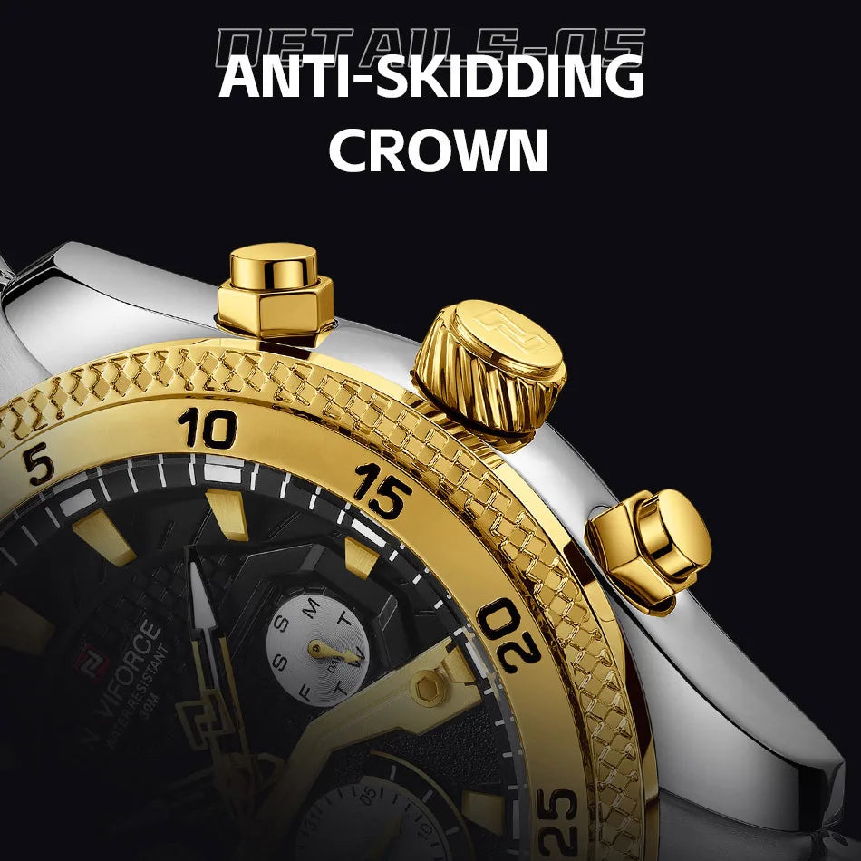 Navi force neues Design Uhr für Männer Luxus Mode leuchtenden Chronograph wasserdicht Datum Woche Quarz Armbanduhr Relogio Masculino