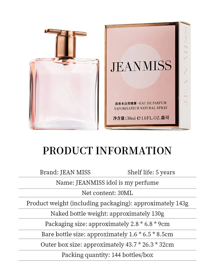 Heißer Verkauf 50 ml Eau De Parfum Spray Süße Frucht Blumennotizen Langlebiges Energetisches Romantisches Idol-Parfüm für Frauen