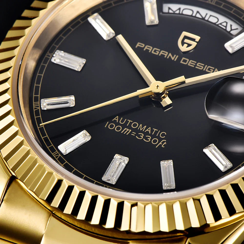 PAGANI DESIGN DD36 Gold Schwarz Luxus Herren Mechanische Uhren Automatikuhr Für Männer 2025, Neue AR-Saphirglas-Armbanduhr