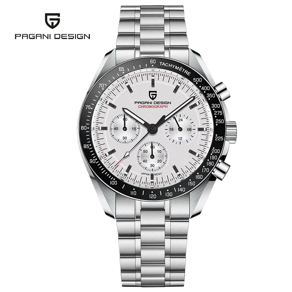 PAGANI DESIGN 2025, neue Monduhr, Retro-Luxus-Quarzuhren für Herren, Edelstahl, leuchtend, wasserdicht, Sport-Chronograph, Herren