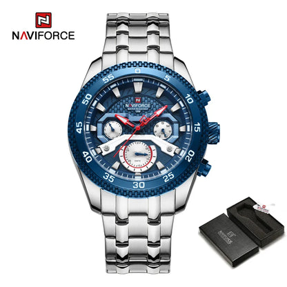 Navi force neues Design Uhr für Männer Luxus Mode leuchtenden Chronograph wasserdicht Datum Woche Quarz Armbanduhr Relogio Masculino