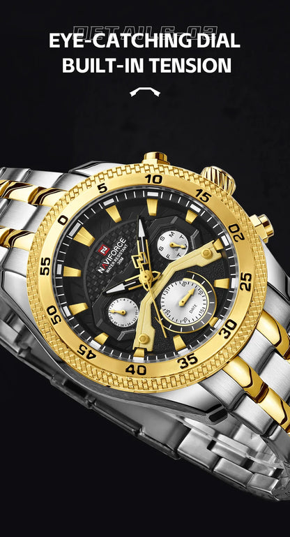 Navi force neues Design Uhr für Männer Luxus Mode leuchtenden Chronograph wasserdicht Datum Woche Quarz Armbanduhr Relogio Masculino