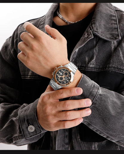 NAVIFORCE 2025, Herren-Quarzuhr, Sport-Militäruhr für Herren, wasserdicht, leuchtendes Datum, Chronograph, Edelstahl, Herrenuhren