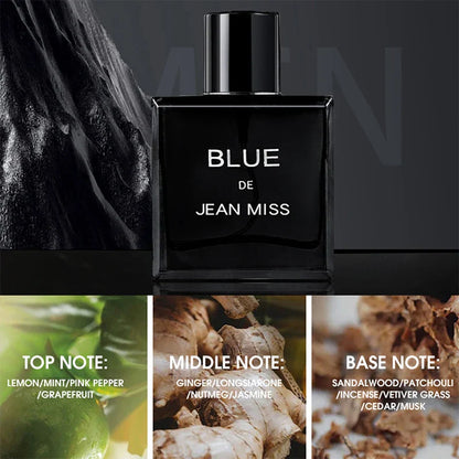JEAN MISS Herrenparfüm-Set Lasting Earth Azure Mine Field, langlebiger Duft, ein gutes Geschenk für Freunde des anderen Geschlechts