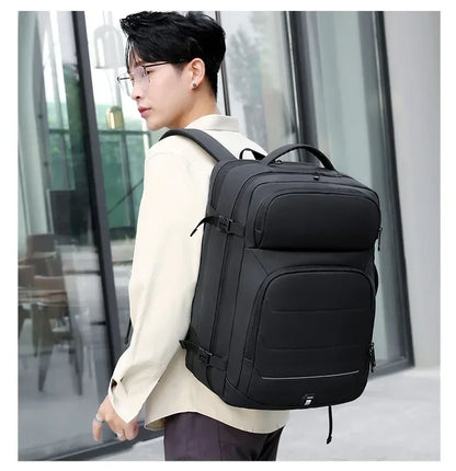 Erweiterbare 17-Zoll-Laptop-Rucksäcke für Herren, wasserdichte Notebook-Tasche, USB-Schultasche, Sport, Reisen, Schultasche, Rucksack für Männer