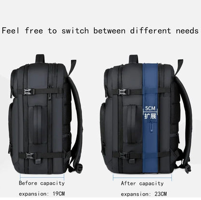 Erweiterbare 17-Zoll-Laptop-Rucksäcke für Herren, wasserdichte Notebook-Tasche, USB-Schultasche, Sport, Reisen, Schultasche, Rucksack für Männer