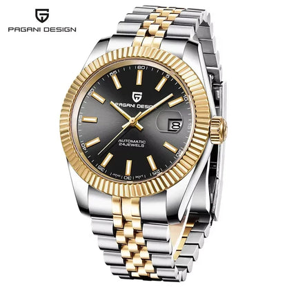 PAGANI DESIGN Men's Mechanical Wristwatch Top Luxury Automatic Watch Stainless Steel 100m Waterproof Clock Reloj Hombre PD1654
