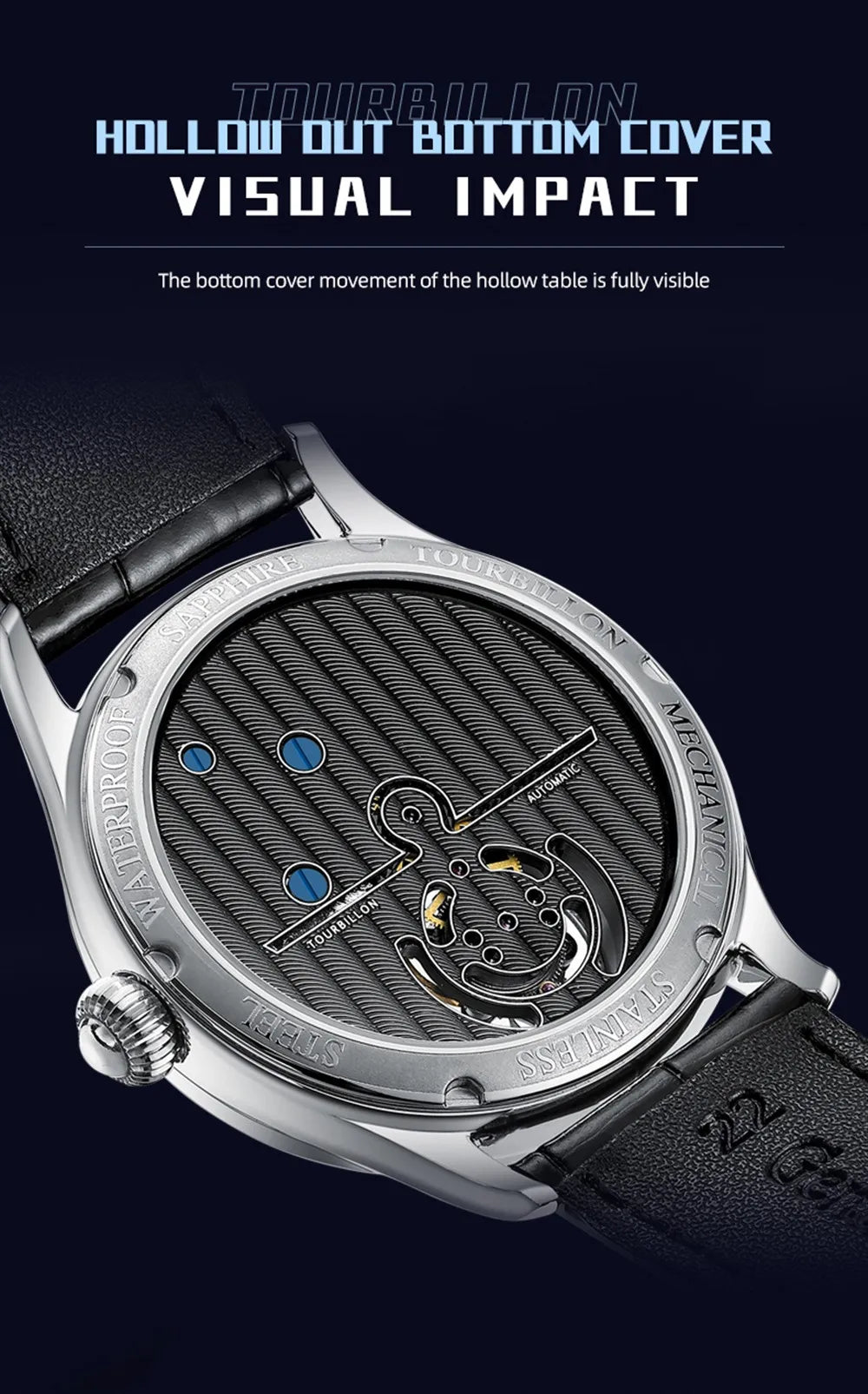 AESOP Diamond Luxury Flying Tourbillon Movement Watch For Men Earth Enamel Dial  Sapphire Skeleton Mechanical Watches Business A