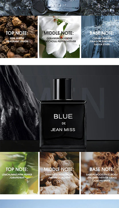 JEAN MISS Herrenparfüm-Set Lasting Earth Azure Mine Field, langlebiger Duft, ein gutes Geschenk für Freunde des anderen Geschlechts