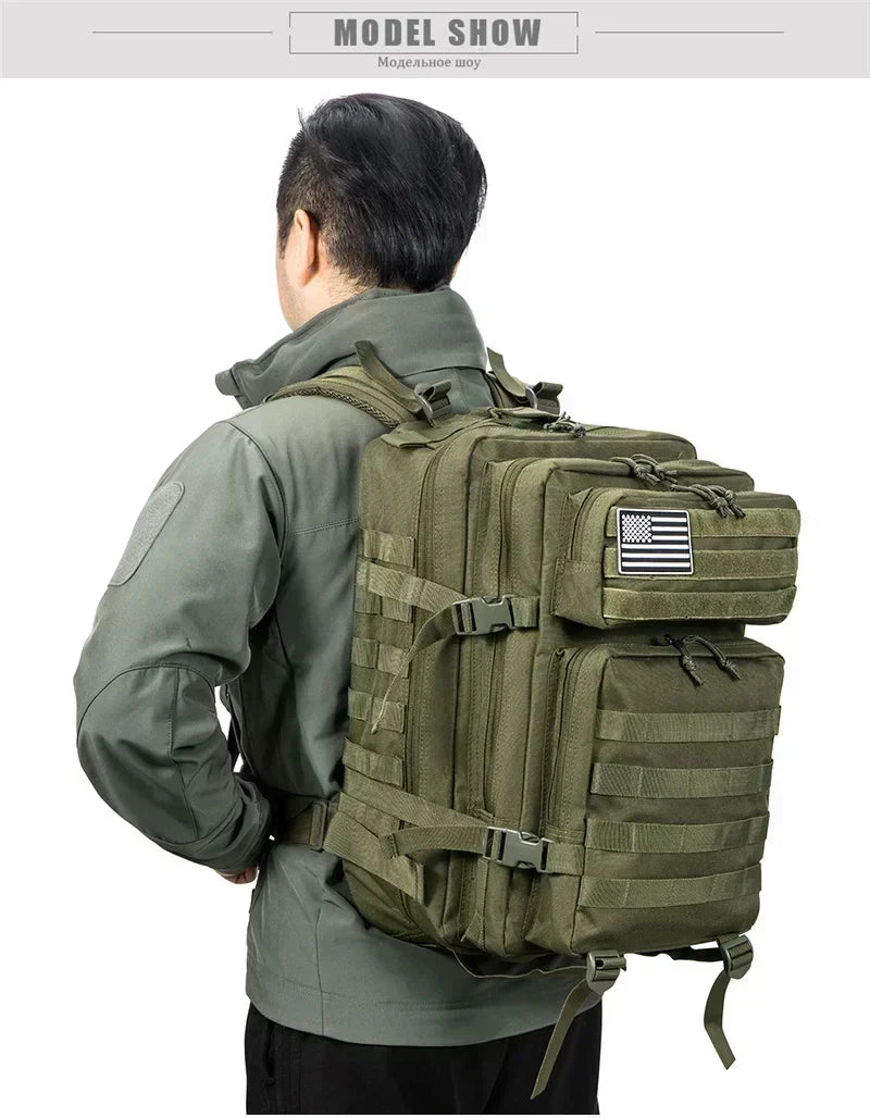 45L Taktischer Rucksack, große Kapazität, Outdoor-Rucksack, 3-Tage-Fitness-Wandertasche, Wandern, Campingausrüstung, Rucksäcke