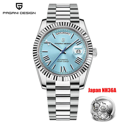 PAGANI DESIGN DD40 Herrenuhren 2024, Top-Luxus-Roségold-Uhr für Herren, automatische mechanische Armbanduhren, wasserdichte Geschenkuhr
