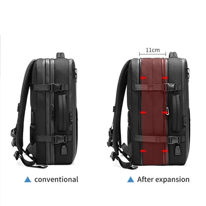 Reise Männer erweitert Laptop Rucksack Vakuum Kompression Wander rucksack USB-Aufladung Geschäft große Kapazität Rucksack für Pumpen