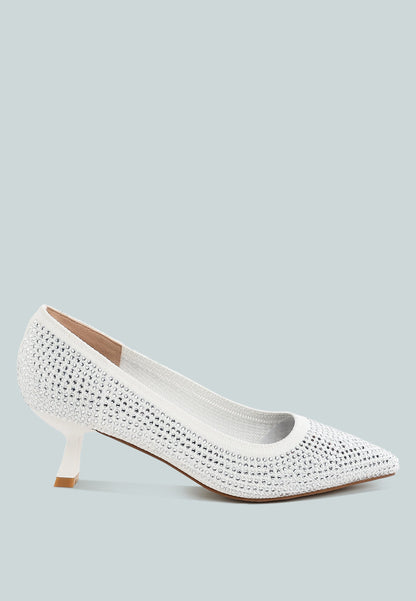 Vimto Breathable Rhinestone Pumps-0
