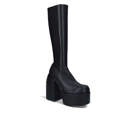 Platform High Heel And Ankle Martin Boots