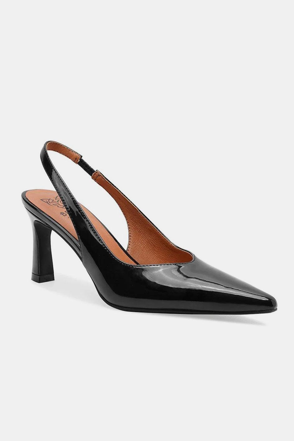 MayFair Faux Leather Point Toe Slingback Pumps-1