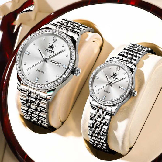 New Diamond-Embedded Trendy Waterproof Watch