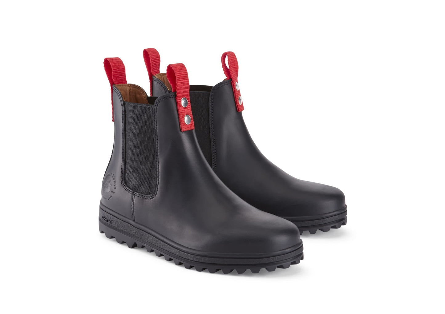 Busby Women's Winter Chelsea Boot, Zwart leer