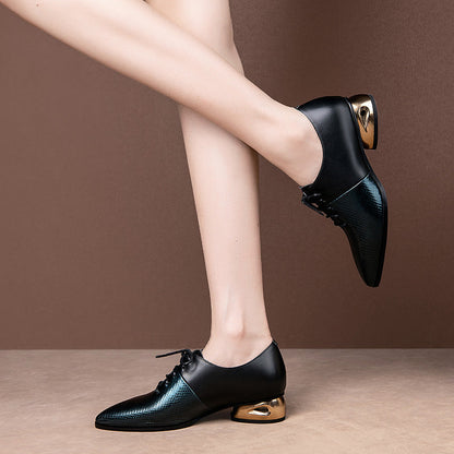 Women's Plus Size Thick-heeled Deep-mouth Single Shoes