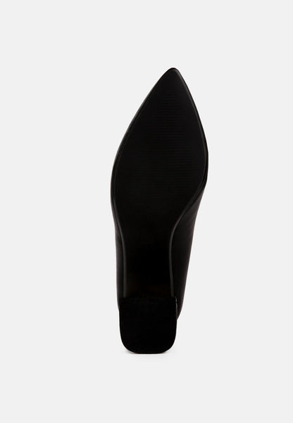 Casey Metallic Detail Block Heel Pumps By RAG-4