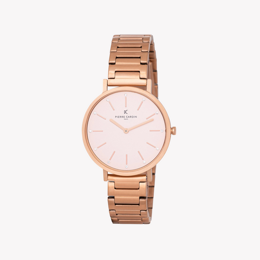 Pierre Cardin Women's Rose Gold Watch, Pink Dial | CBV.1118-0