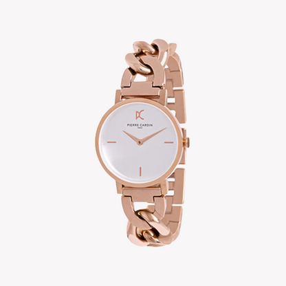 Pierre Cardin Women's Rose Gold Watch, White Dial | CCM.0536-0
