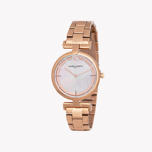 Pierre Cardin Women's Rose Gold Watch, White Dial | CMD.3539-0