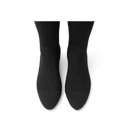 Country Low Heel Stretch Over the Knee Boots-1
