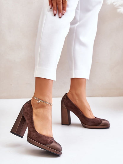 Block heel pumps model 201728 Step in style-0