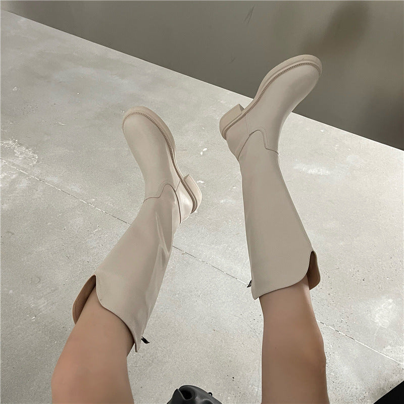 Thick-soled High-top Boots Women's Shoes Spring And Autumn