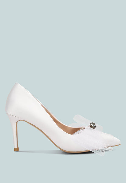 Odette Diamante Embellished Bow Stiletto Pumps-0