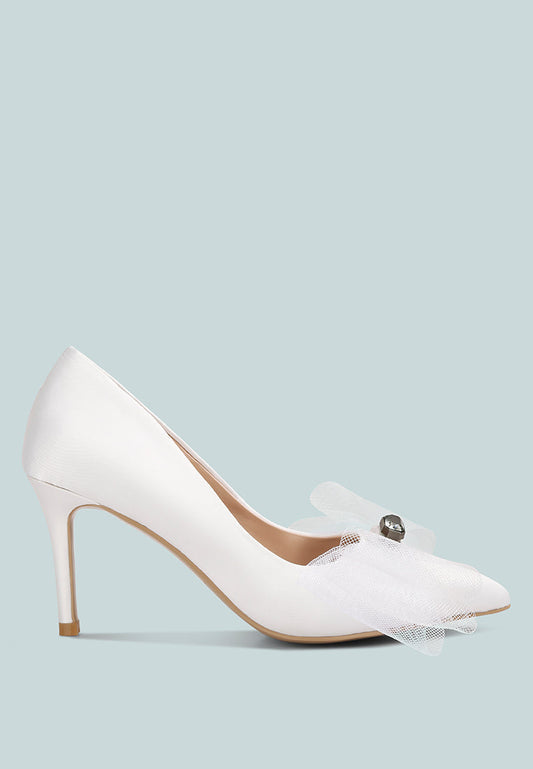 Odette Diamante Embellished Bow Stiletto Pumps-0