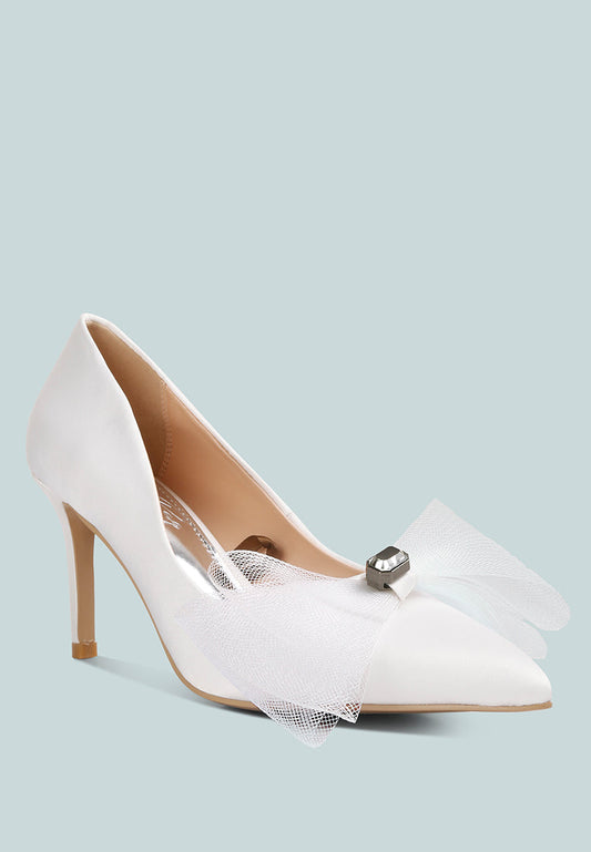 Odette Diamante Embellished Bow Stiletto Pumps-1