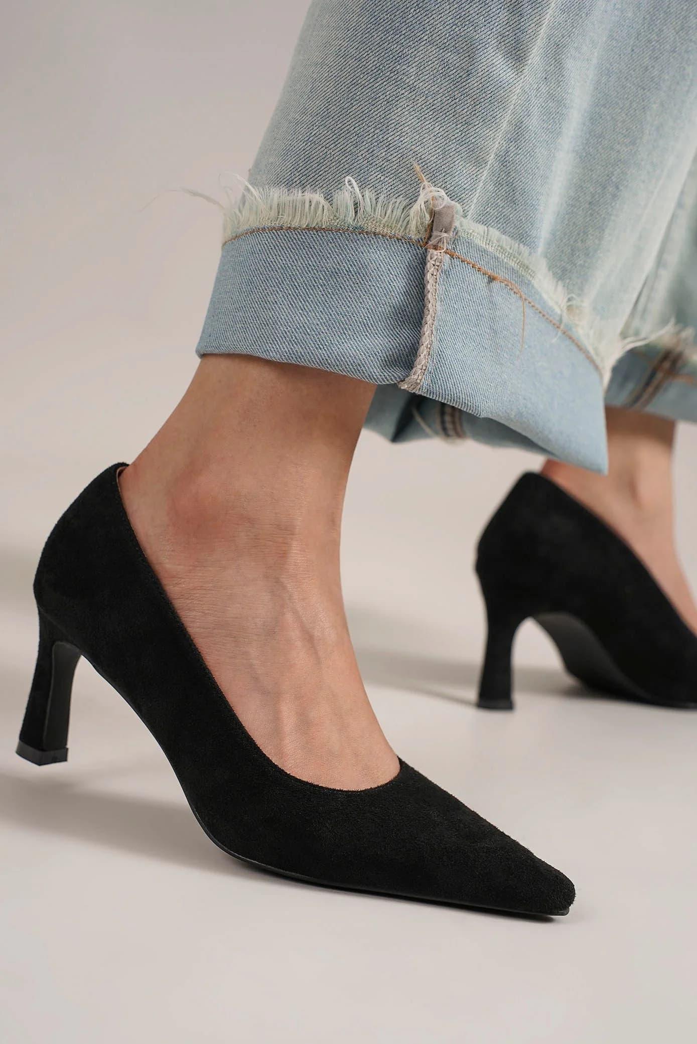 MayFair Faux Suede Point Toe Pumps-0
