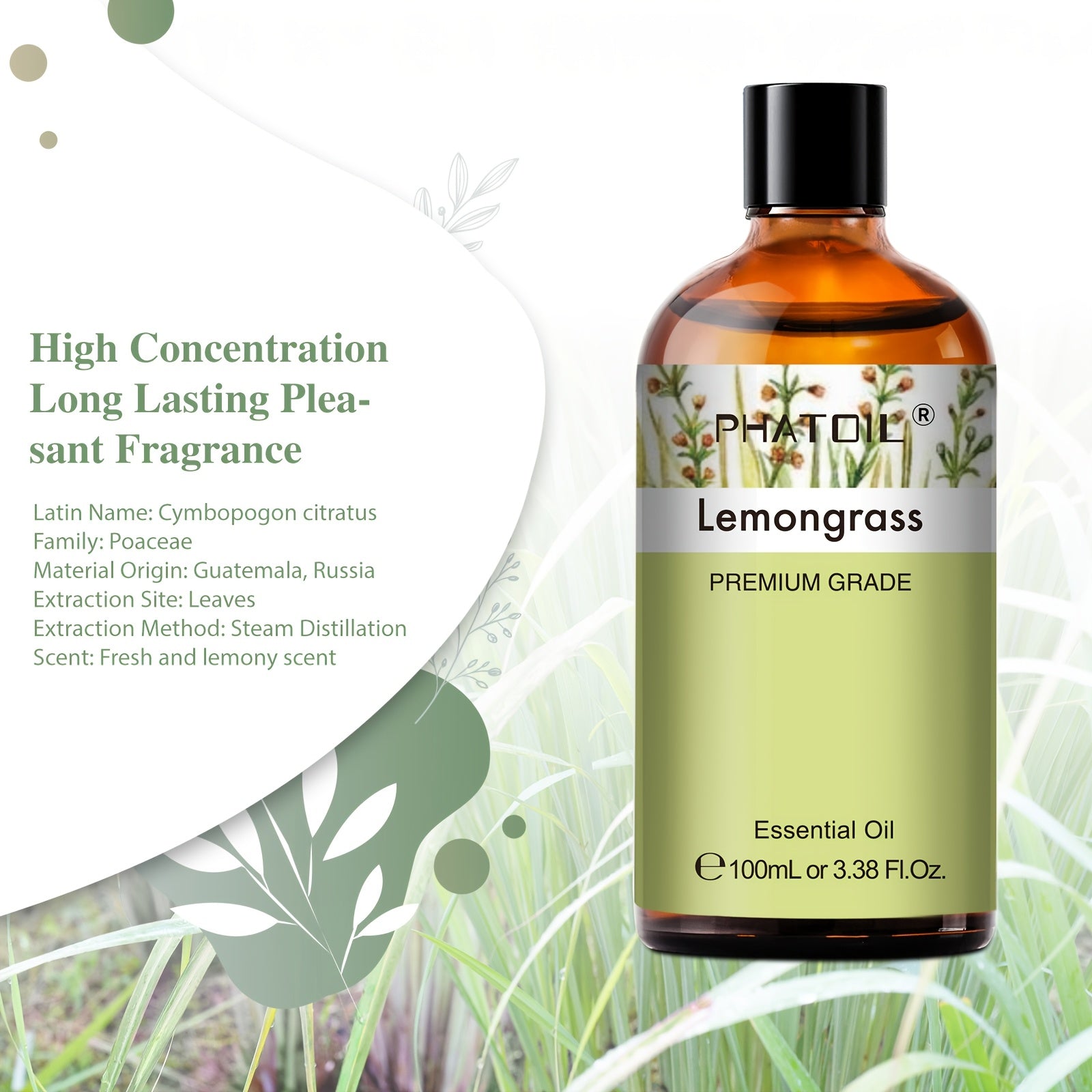 Lemongrass Essential Oil 100ml for Diffusers & Humidifiers-2