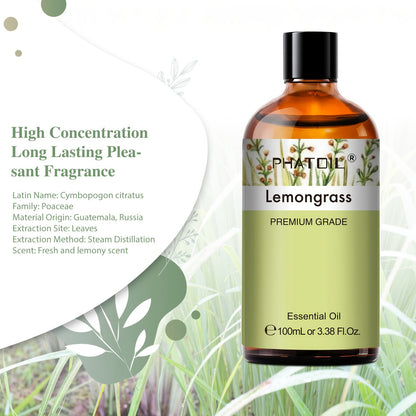 Lemongrass Essential Oil 100ml for Diffusers & Humidifiers-2