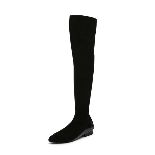 Flat Knee High Boots-1