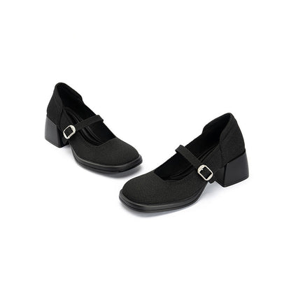 Lafayette Square Toe Block Heel Mary Jane Pumps-2
