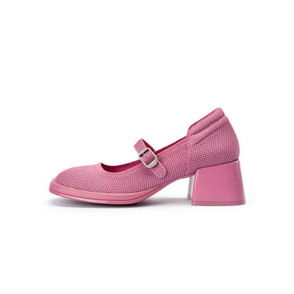 Lafayette Square Toe Block Heel Mary Jane Pumps-6