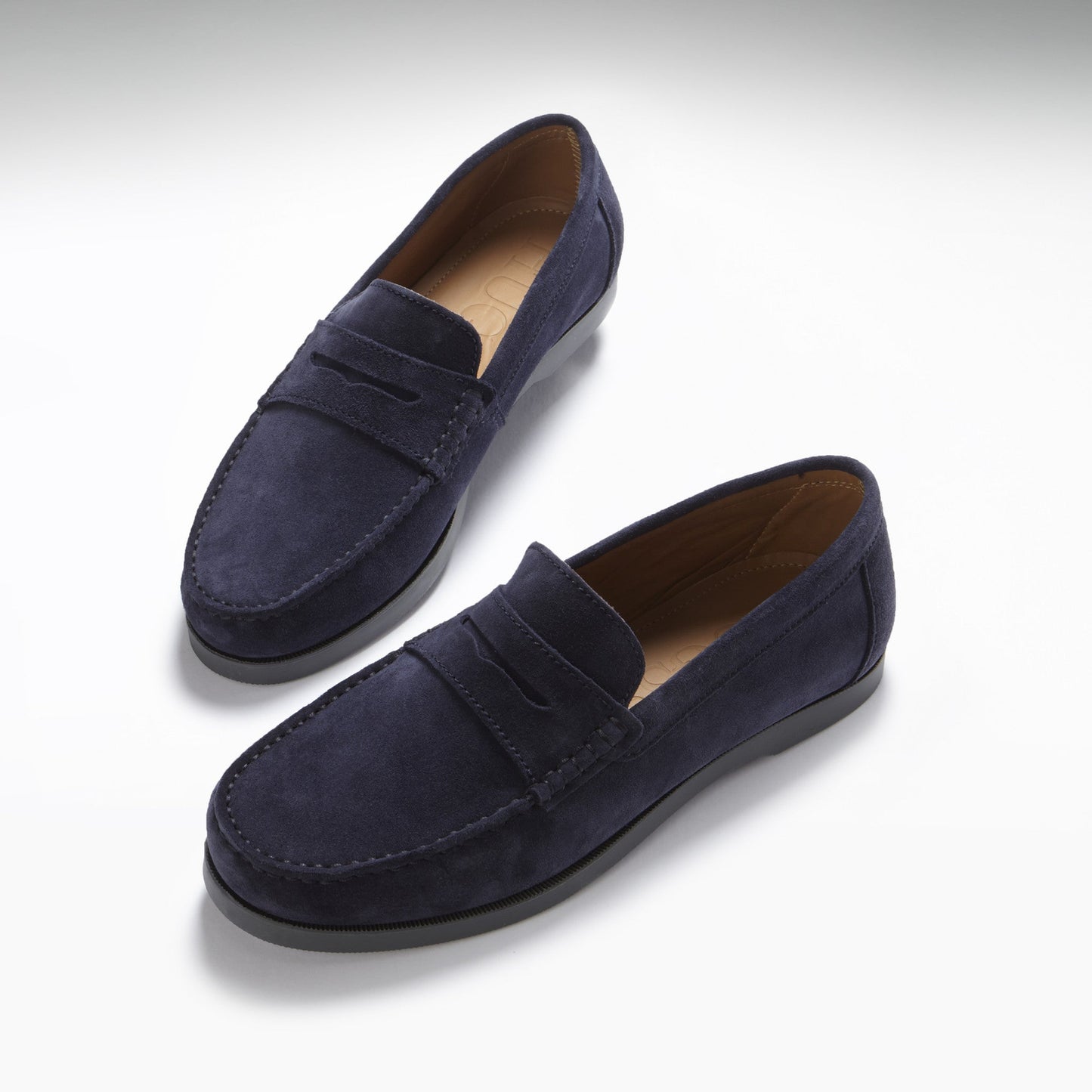 Boot Loafers, marineblauw suède