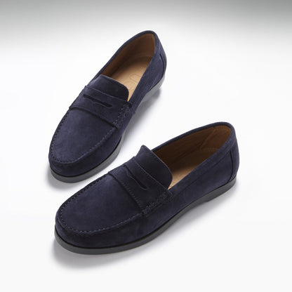 Boot Loafers, marineblauw suède