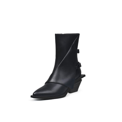 Modern Buckled Boots-1