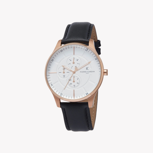 Pierre Cardin Men's Rose Gold Watch, White Dial | PC902731F117-0