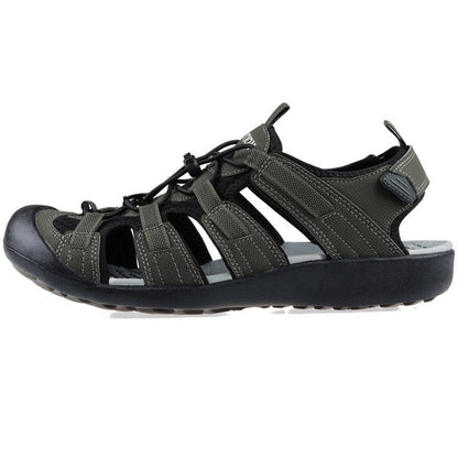 Men Outdoor Sandals Summer Breathable Flat Sole Beach Shoes Comfort Soft Walking Hiking Sandals Nubuck Leather 2020 New-1