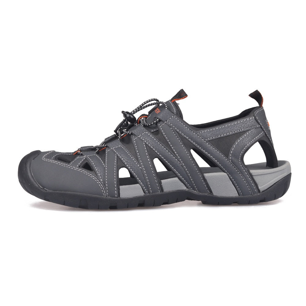 Men Sandals Summer Outdoor Trekking Beach Sandals Breathable Close Toe Causal Shoes High Quality Clog Male Big Size 46-1