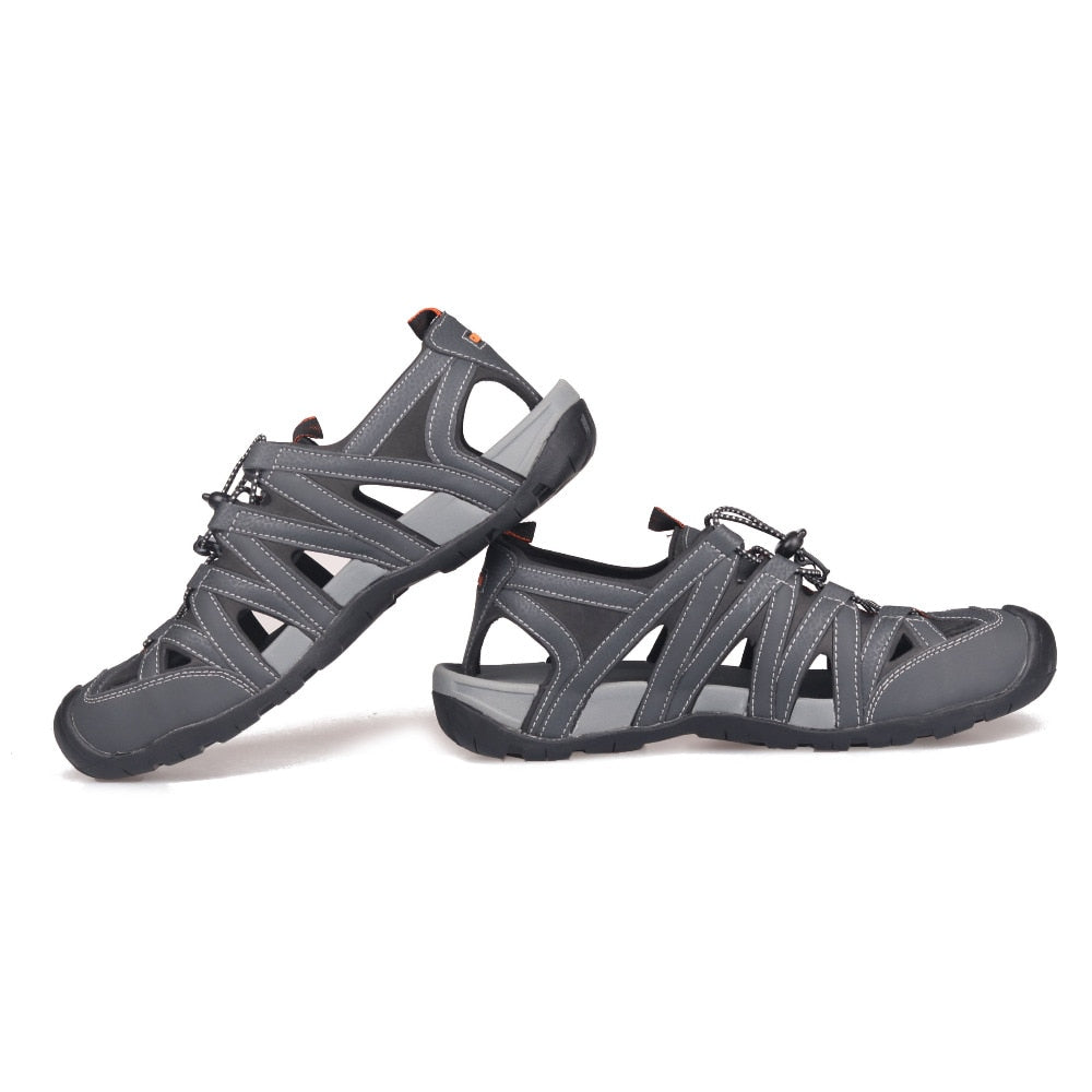 Men Sandals Summer Outdoor Trekking Beach Sandals Breathable Close Toe Causal Shoes High Quality Clog Male Big Size 46-0
